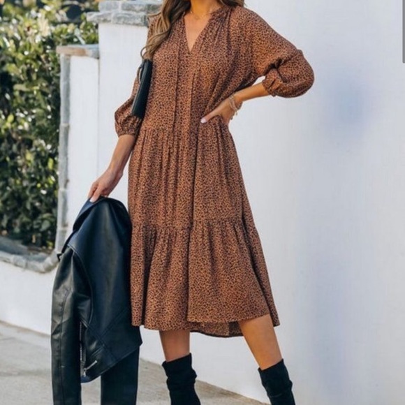 Vici Dresses & Skirts - Vici leopard babydoll dress